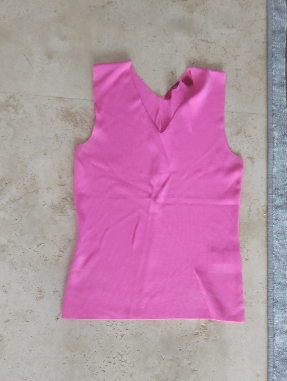Venini Sleeveless V-Neck Pink Women's Top